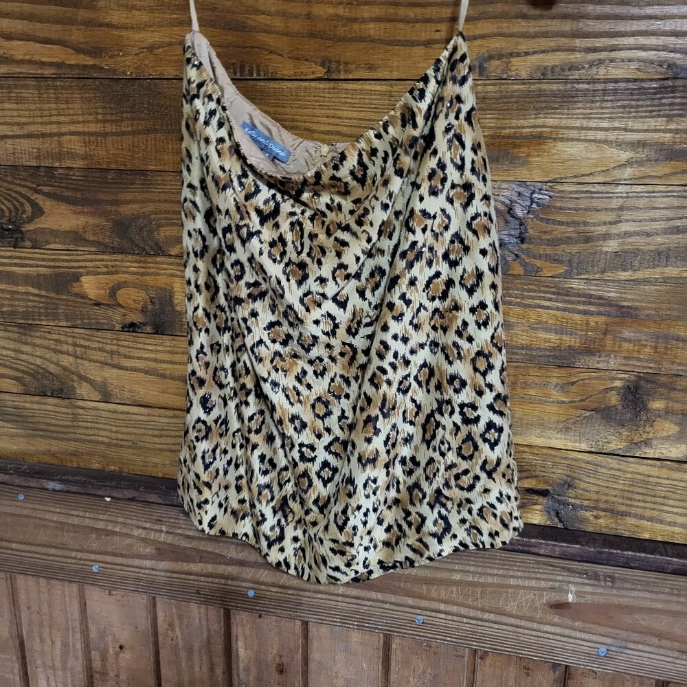 Animal print mini skirt